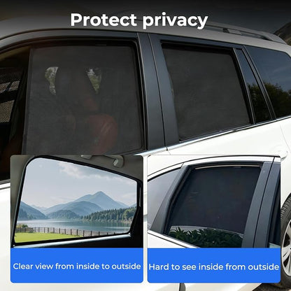 2PCS Rear Side Window Mesh Shades for Toyota 4Runner 2011-2023 | Sun & Heat Block Privacy Window Covers Accessories, UV Protection for Kids, Pets & Outdoor Travel - Image 5