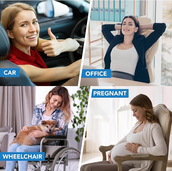 Lofty Aim Lumbar Support Pillow for Car, Car Seat Back Support for Driving | Memory Foam Car Lumbar Support for Driving Seat, Car Back Cushion, Adjustable Straps, Lower Back Pillow, Dark Grey - Image 8