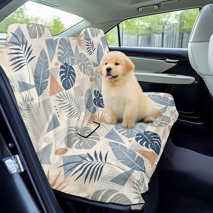 Tropical Monstera Leaf Geometric Print Back Seat Cover, Waterproof Bench Rear Seat Cover Universal Car Seat Cover Automotive Interior Covers for Sedans SUVs Vans Trucks - Image 3