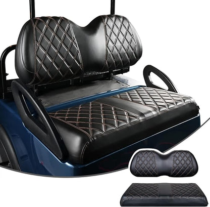 NOKINS Golf Cart Diamond Vinyl Seat Covers Fits Club Car Precedent 2004-UP | OEM Standard Front Seat Cushion,No Nails Required by NOKINS-GolfCartPartsFactory