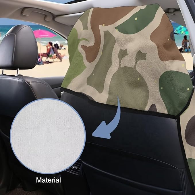 SEANATIVE Duck Camo Seat Cover Universal Car Sport Towel Seat Cushion Sweat-Absorbent Towel Cloth Suitable for All Seasons Beach Seat Cover Washable - Image 6