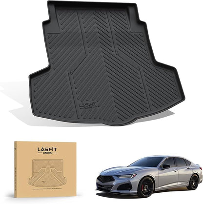 LASFIT Cargo Mat for Acura TLX & Type S 2021-2025 Sedan, Rear Trunk Liner | Rear Cargo Area, All Weather Premium TPE Trunk Mats, Raised Edge Design, Refined Interior Protection, Easy to Wash by LASFIT