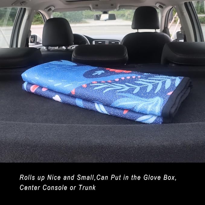 Car Seat Cover Protector Front Seats,for Gym Workout,Running,Swimming,Beach and Hiking,Waterproof Sweat Towel Bucket Seat Covers for Cars SUV Trucks (Dinosaur, 2Pcs) - Image 7