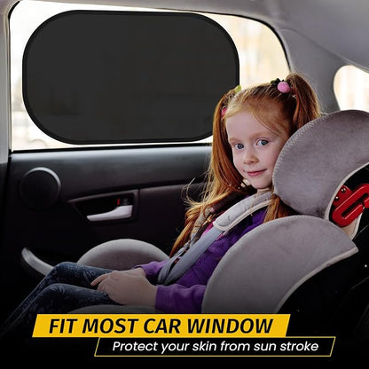Car Window Shades, Static Cling Sun Shade, UV Protection, 2 Pack 20x12 | Static Cling Installation, UV Protection, Breathable Mesh Design, Fits Most Car, Easy to Install & Remove, Safe for Babies - Image 4