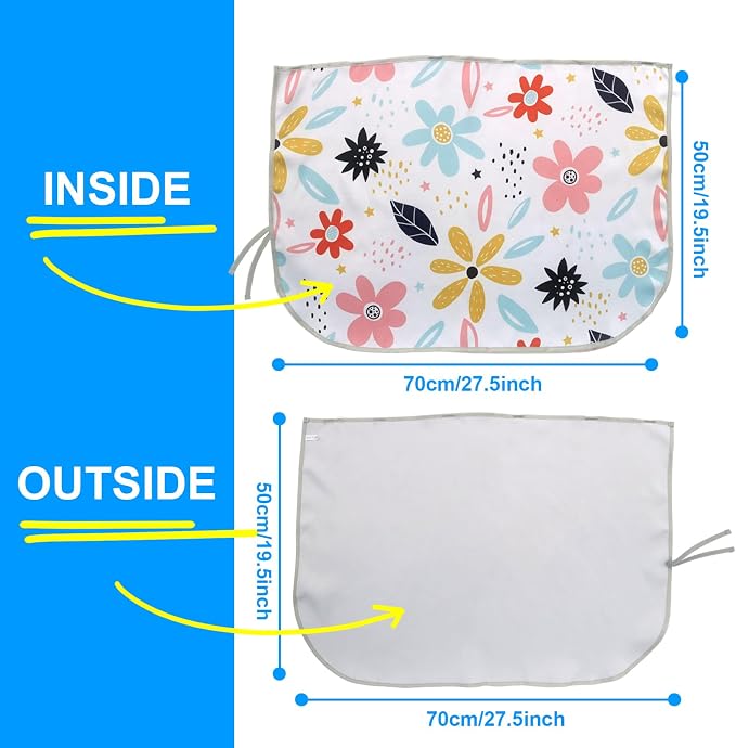 Car Window Shades for Side Windows Baby and Kids,Car Back Window Sun Shade Covers,Strong Magnetic Sunshades Curtains for Truck,27.5" x 19.5" (Flower) - Image 2