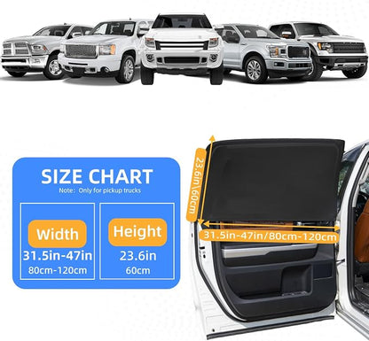 Car Window Shade for Baby, 2 Pack UV Protection Breathable Mesh Window Sun Shade,Car Window Screens for Most Pickup, Truck, Minivan, Large SUV(31.5"x47.2") - Image 4