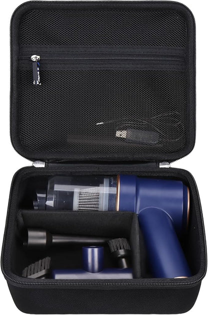 Hard Travel Case for KMM Handheld Car Vacuum Cleaner, Portable Auto Vacuum Cleaner Accessories Storage Bag Carrying EVA Case for KMM LT-117C 9000Pa Air Duster (Full Black) by Unknown