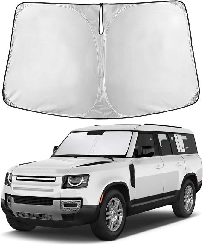 EcoNour Windshield Sunshade Compatible for Land Rover Defender 2020-2024 2025 2026, Sun Visor for Front Windshield & Window Sun Shade Cover, UV Heat Blocker & Protector, Car Accessories by EcoNour