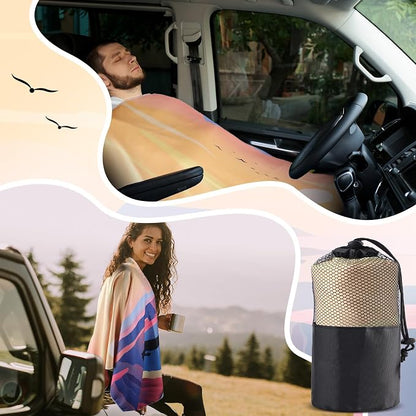 OBUSATT 2 Pack Car Seat Towel Covers with Storage Bag Seat Cover Protector Athletic Running Towel Sweat Washable Cover Gift for Car Outdoor Sport Activities Gym Workout 63x32 in, Grand Canyon - Image 6