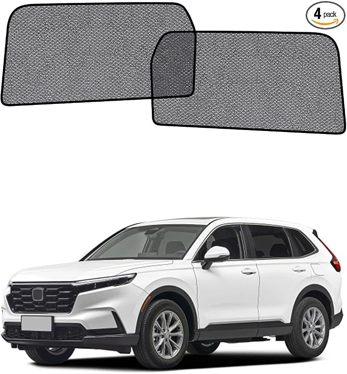 Car Window Shade for Honda CR-V or CRV 2023-Now,2 Pack UV & Glare Protection, Breathable Privacy Screen, Insect & Bug Blocker Magnetic Mesh Side Rear Sun Shades for Baby Camping, Napping & Travel by Unknown