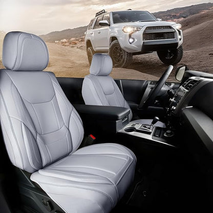 Coverland Premium Car Seat Covers Front Seats Waterproof Interior Protector | Interior Protector Airbag Compatible for Grand Cherokee, Explorer, Escape, Mach-E, Hornet [Gray - Size Chart A18] by Coverland