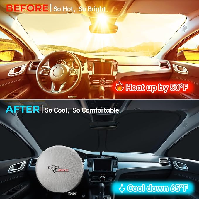 Car Window Shades for Subaru Outback 2020-2025, 8Pcs Full Window Covers | Privacy Sun Shade Set for Front Windshield Side and Rear Windows, Keeps Vehicle Cool for Camping Napping - Image 7