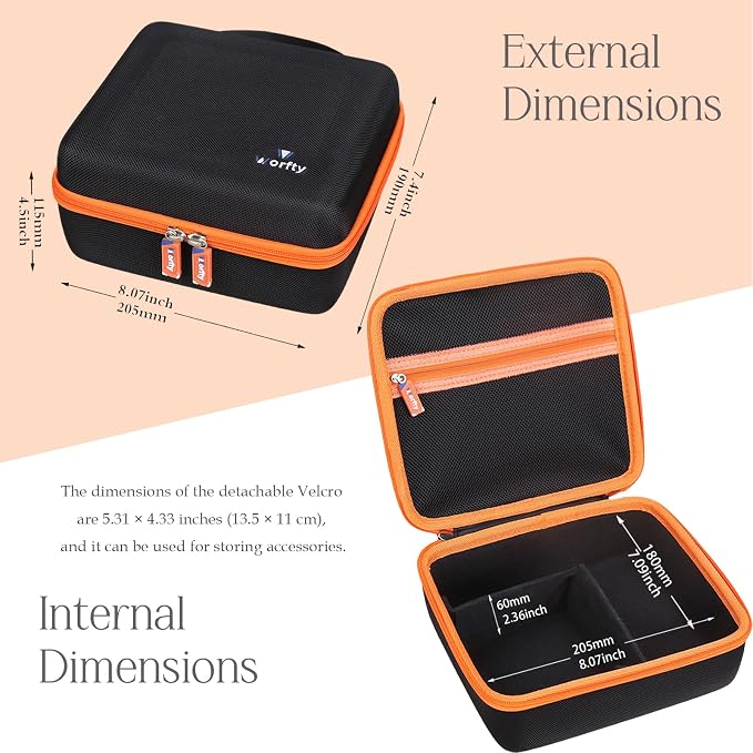 Hard Travel Case for KMM Handheld Car Vacuum Cleaner, Portable Auto Vacuum Cleaner Accessories Storage Bag Carrying EVA Case for KMM LT-117 9000Pa Air Duster - Image 3