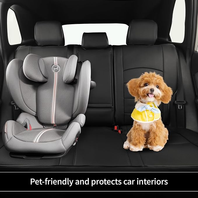 EKR Rav4 Seat Covers Custom Fit for Toyota Rav4 (Hybrid) SE/XSE 2026, Car Seat Cover Full Set for SUV,Factory-Style Interior Upgrade, Easy-Wipe Protection,Faux Leather(Black) - Image 6