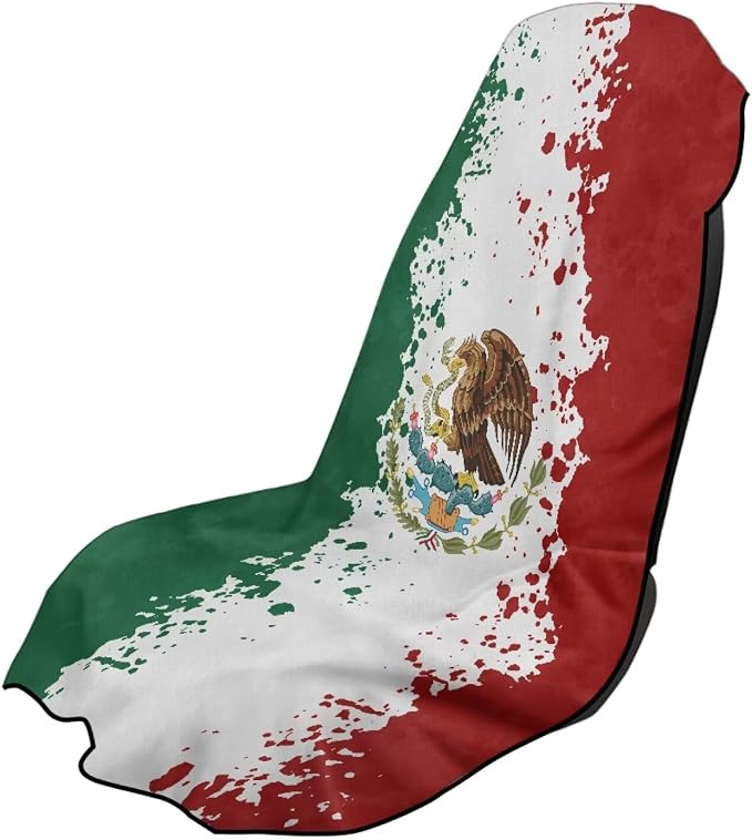 SEANATIVE Mexican Flag Car Seat Cover Protector Front Seats Car Towel, for Gym, Running, Swimming, Beach and Hiking, Sweat Towel Bucket Seat Covers for Trucks SUV Jeep by SEANATIVE