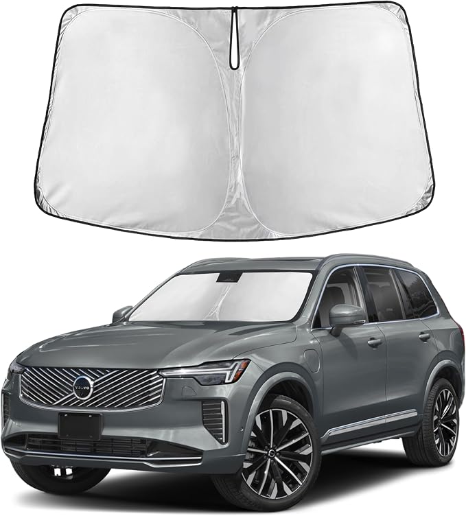 Autovir Windshield Sun Shade Fit for 2016-2024 2025 2026 Volvo XC90 | Sunshade, Front Car Window Shades Sun Visor, Blocks UV Rays & Heat, Car Accessories by Autovir