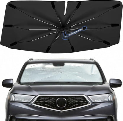 Windshield Sun Shade Umbrella for Acura MDX 2014-2020 Front Window | 360 Rotation Foldable Car Sunshade, Highly Reflective Windshield Sun Shield Visor for UV Protection, Keep Car Cool by Bocvam