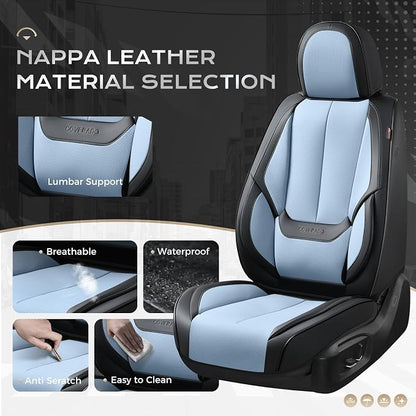 Coverado Car Seat Covers, Seat Covers for Cars, Waterproof Leather Auto Seat Protectors, Leather Car Seat Cushion, Car Interiors Accessories Universal Fit for Most Cars - Image 3