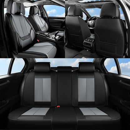 Coverado Car Seat Covers, Seat Covers for Cars, Waterproof Leather Auto Seat Protectors, Leather Car Seat Cushion, Car Interiors Accessories Universal Fit for Most Cars - Image 8