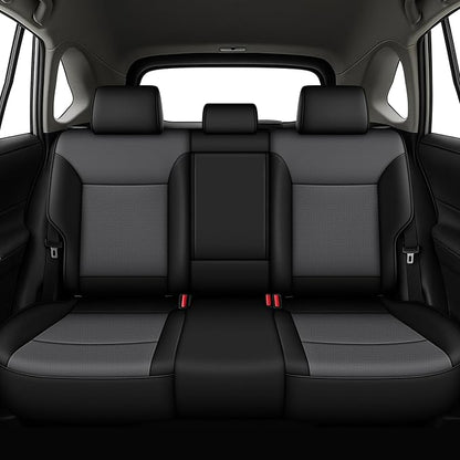 Custom Fit Seat Covers 2019-2025 for Toyota RAV4 Hybrid | Not for XSE&2022-2025 SE Hybrid-Full Set Faux Leather Waterproof Airbag Compatible Car Seat Protectors Black&Gray - Image 3