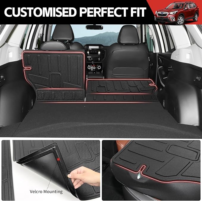 Cargo Mat Fit for 2019-2025 Subaru Forester Seat Back Cover Cargo Liner Backrest Mat Trunk Back Seat Protector for 2019 2020 2021 2022 2023 2024 2025 Subaru Forester(Seat Back Cover) - Image 3