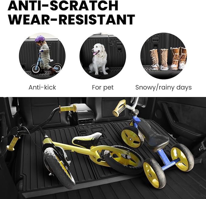 LASFIT Rear Seat Back Mats for Tesla Model Y Juniper 2026 2025 | (Only Fit Premium & Performance) All Weather TPE Custom Fit Rear Backrest Mats, Seat Back Protectors Accessories, Black - Image 6