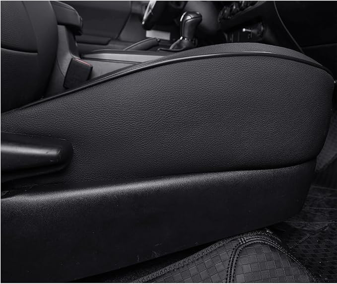 EKR Custom Fit Tacoma Car Seat Covers for Toyota Tacoma 2024 2025 2026 Xtra Cab SR -Full Set,Faux Leather(Black) - Image 2