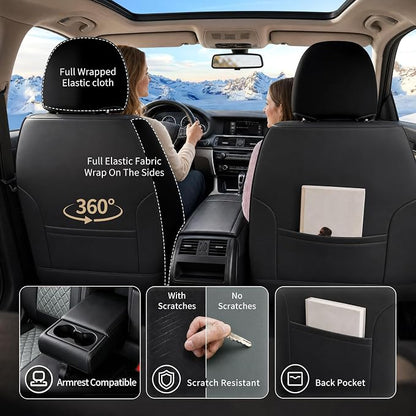for Subaru Forester 2009-2026 Car Seat Covers, Full Set, Gray | Luxury Full Coverage Leather Seat Protectors, Waterproof Breathable, Non-Slip, Easy to Install, Airbag Compatible, All-Season - Image 7