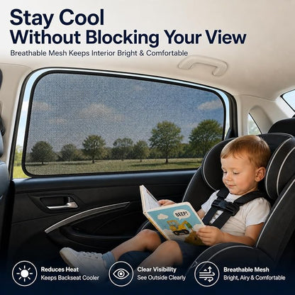 Car Window Shades for 2023-2025 Honda CRV Rear Side Window Mesh Sun Shade | Rear Side Window Sunshade, Breathable Privacy Window Covers, UV Protection & Heat Insulation, for Baby Camping Napping, 2PCS - Image 8