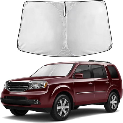 Autovir Windshield Sun Shade Fit for 2009-2013 2014 2015 Honda Pilot | Sunshade, Front Car Window Shades Sun Visor, Blocks UV Rays & Heat, Car Accessories by Autovir