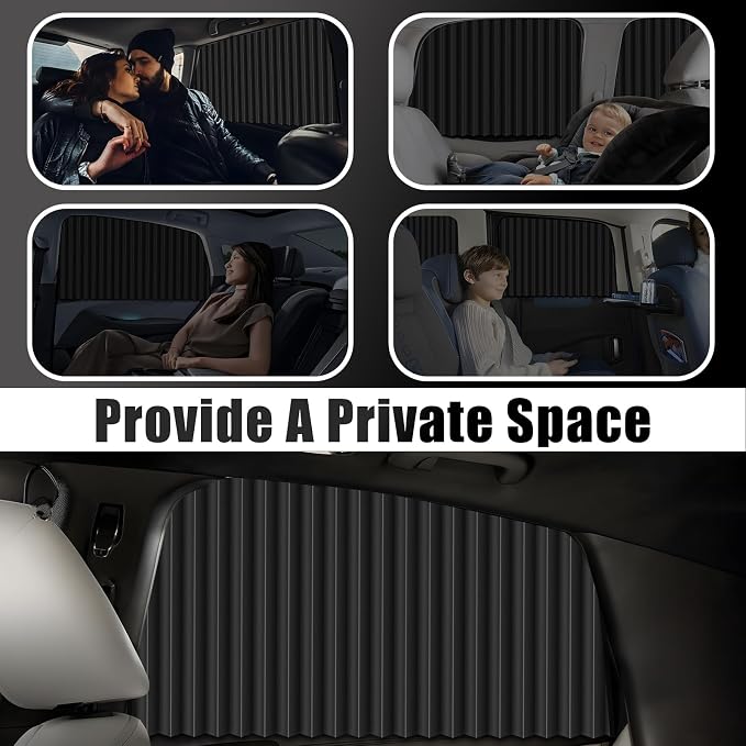 XCBYT Magnetic Car Side Window Shades, 2 Pack | 98% UV Block, Rear Seat Privacy, Strong Magnetic, Universal Fit, for Baby, Pets - Image 5