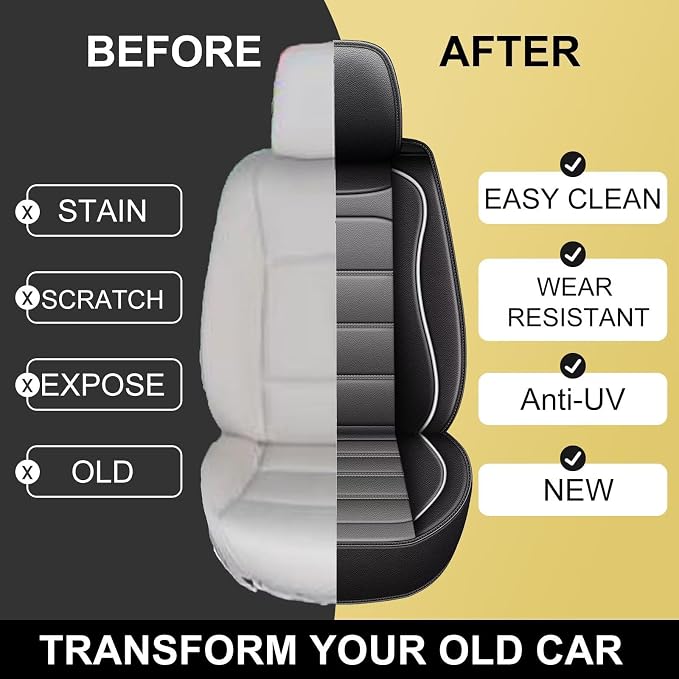 IKABEVEM Truck Seat Covers for Ford Ranger 2019-2025 2026(Not Fit Raptor) | Custom Fit Crew Cab XL XLT Lariat,Luxury Waterproof Faux Leather Pickup 5 Seat Cushion Covers Full Set,Black&Gray - Image 7
