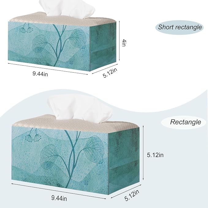 Tissue Box Cover Square Leather Facial Paper Holder, Black | PU Leather，Easy to Fill, Easy Clean, Decorative Cube Tissue Box Holder for Office, Bathroom,Kitchen, Living room, Guest room - Image 4