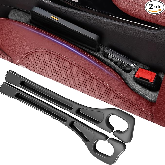YLXGT Car Seat Gap Filler Organizer Universal for Car SUV Truck Accessories Seat Gap Plug Blocker with Storage Slot Black 2 Pack by YLXGT