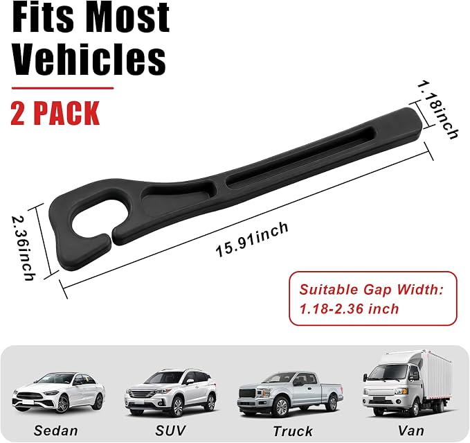 Car Seat Gap Filler Organizer 2 PCS Black Universal Seat Gap Plug Blocker Anti-Drop Console Catcher Phone Keys Storage for Car Truck SUV Auto Accessories Style1 - Image 2