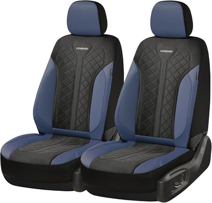 Coverado Car Seat Covers Full Set, Leather Seat Covers, Waterproof Automotive Protectors 5-Seat, Luxury Universal Fit Seat Covers for SUV, Truck, Sedan and Most Vehicles All-Weather - Image 8