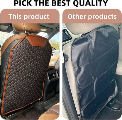Kick Mat Back Seat Protector - Car Back Seat Cover for Kids Feet - Waterproof & Sturdy Protector for Upholstery from Dirt, Mud, Scratches and Stain (Red 2 pcs) - Image 8