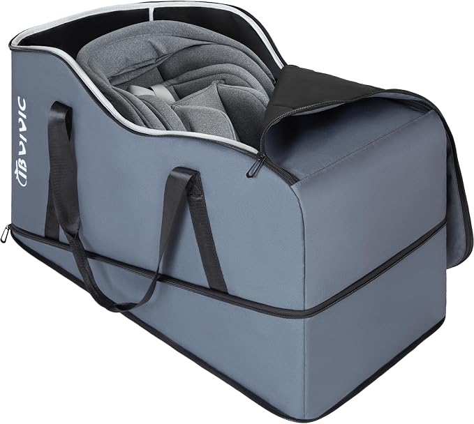 IBVIVIC Car Seat Travel Bag Compatible with UPPAbaby Aria and Mesa, Grey | Infant Car Seat Travel Bag Car Seat Cover for Travel by WelcometoIBVIVIC