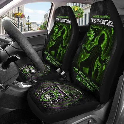 GENANY Gothic Sand Creature Car Seat Covers, 2-Piece Front Seat Set | 2-piece polyester front seat cover set, each 49.5 x 19.6 inches, with adjustable straps and hooks - Image 3