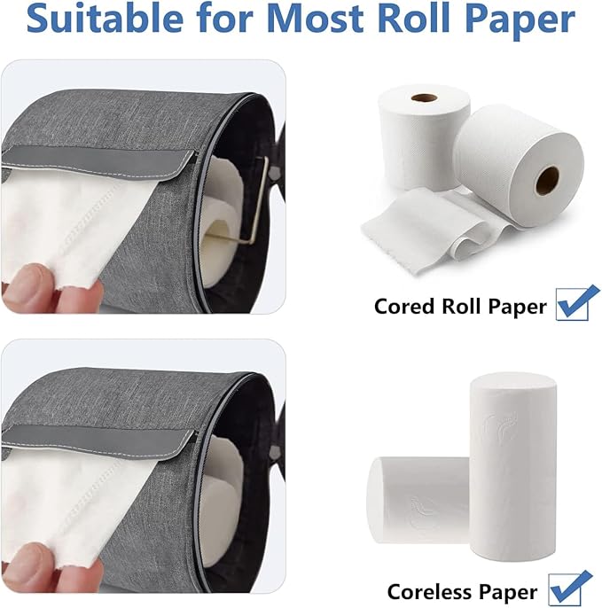 kakaforsa Hanging Toilet Paper Holder, Cat Proof, Water-Resistant, | Portable roll paper case for camping, Bathroom, RV Car Travel, with zippered cover and hanging strap - Image 7