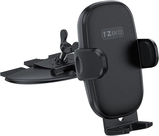 CD Phone Holder for Car, Easy One-Button Release CD Slot Phone Mount | Stable Clamp, 360° Rotation, Works with Thick Cases, Fits iPhone, Samsung, Google, Moto & Most Smartphones by 1Zero