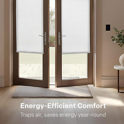 REGAL estate Magnetic Top Down Bottom Up Door Shades, White, 25 x 84 in | Strong-hold MagMount, Thermal insulation, Adjustable privacy for steel doors, Light filtering, Cordless cellular shade - Image 5