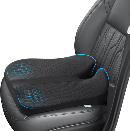 anzhixiu Elevated Car Seat Cushion for Improved View- Black | Heigtening Car seat cushion supports spine and reduces lower back pressure by Anzhixiu