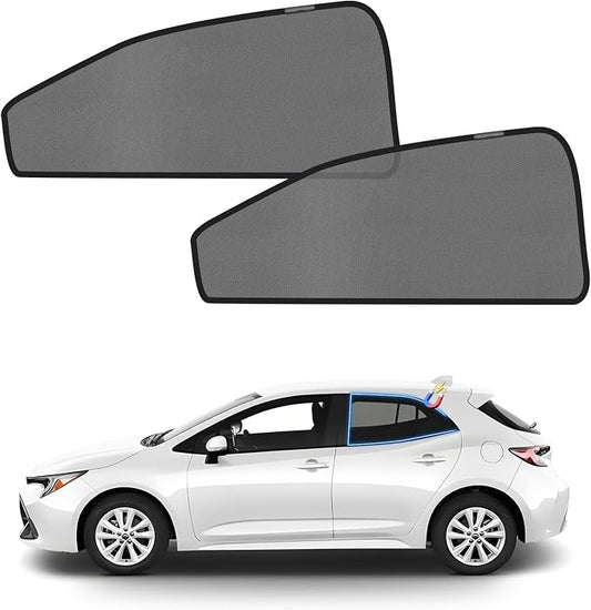 KUST Car Window Shades for 2019-2024 Toyota Corolla Accessories, Breathable Mesh Magnetic Window Covers, Rear Back Side Window Sun Shades UV Block Privacy Protection for Baby Camping Napping 2PCS by KUST