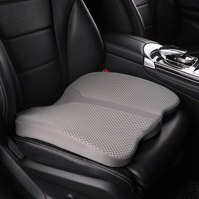 Car Seat Cushion, Comfort Memory Foam Seat Cushion for Driving by LARROUS