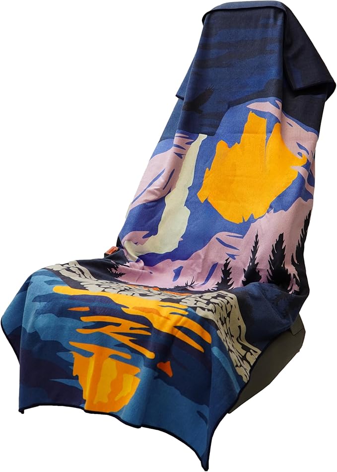 Sprints Athletic Running Towel, Full-Sized, Car Seat Cover - Performance Microfiber (Yosemite) by Sprints