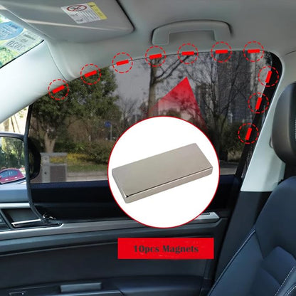 Mesh Car Side Window Shades with Magnets,Block UV Protection Cars Privacy Shades,Privacy Curtains for Napping Mosquito Repelling,Back Window Covers for Car - Image 6