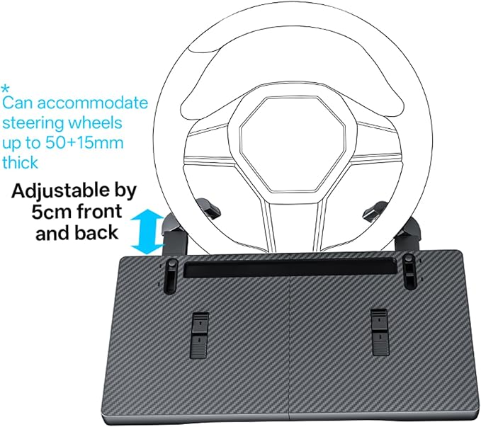 Car Steering Wheel Tray Table & Seat Gap Filler Organizer 2-in-1 Foldable Adjustable Car Food Tray Laptop Desk for Drivers Eating & Working - Image 5