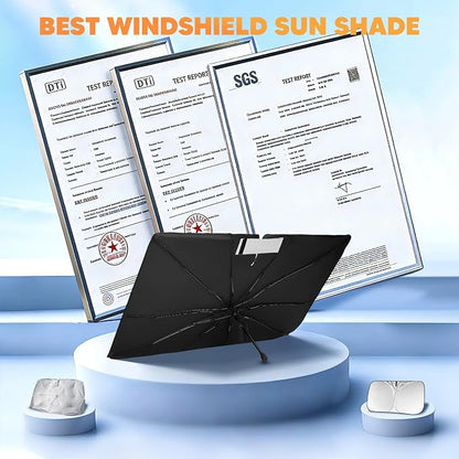 KUST Sun Shade Umbrella for Honda Odyssey 2011-2017 | Custom Fit Windshield Sunshade | Foldable Sunshade with Bendable Handle | Blocks Heat & UV Scratch Resistant Keep Your Car Cool Sunshield - Image 8