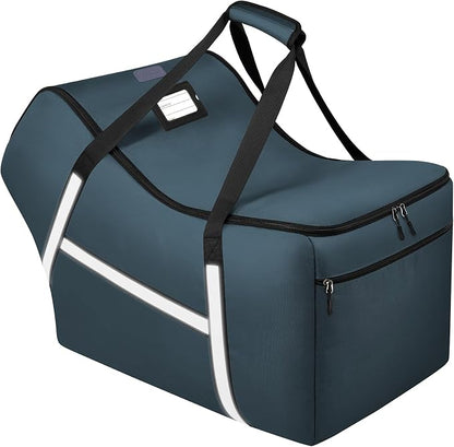 Infant Car Seat Travel Bag for Airplane Compatible with All Nuna Pipa Car Seat and Base,Chicco KeyFit 30 and Base, Padded Car Seat Bags for Air Travel,Car Seat Gate Check Bag with Side Pocket, Blue by SINVICKO